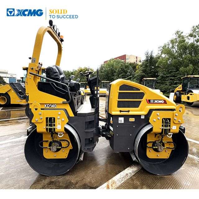 XCMG Factory Road Compactor Machine 4 Ton Mini Road Roller Double Drum XD140 Price